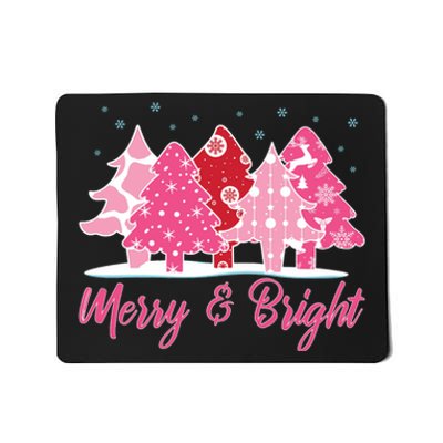 Xmas Christmas Merry And Bright Fir Tree Hoodie Mousepad