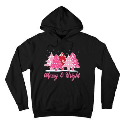 Xmas Christmas Merry And Bright Fir Tree Hoodie Tall Hoodie