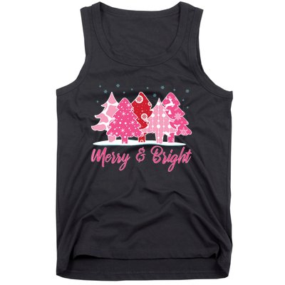 Xmas Christmas Merry And Bright Fir Tree Hoodie Tank Top