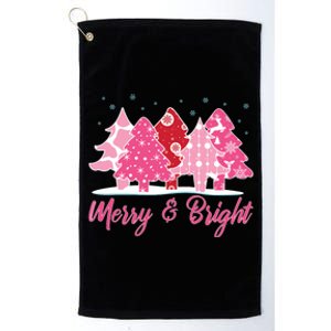 Xmas Christmas Merry And Bright Fir Tree Hoodie Platinum Collection Golf Towel