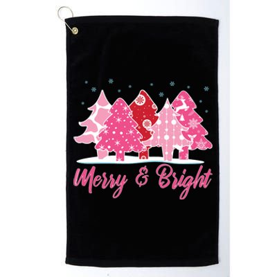 Xmas Christmas Merry And Bright Fir Tree Hoodie Platinum Collection Golf Towel