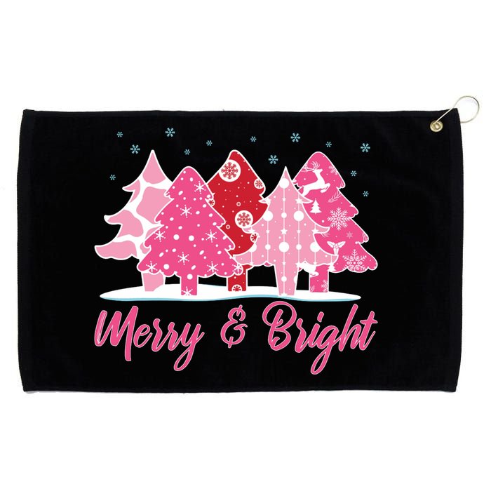 Xmas Christmas Merry And Bright Fir Tree Hoodie Grommeted Golf Towel