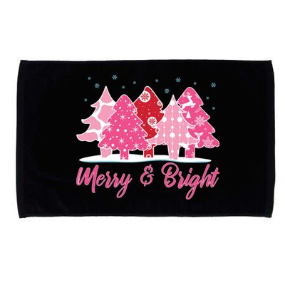 Xmas Christmas Merry And Bright Fir Tree Hoodie Microfiber Hand Towel