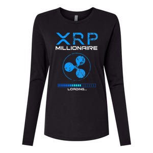 Xrp Crypto Millionaire Hodl Loading Ripple Token Womens Cotton Relaxed Long Sleeve T-Shirt