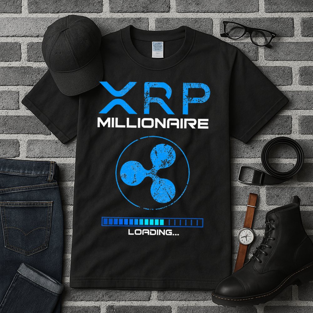 Xrp Crypto Millionaire Hodl Loading Ripple Token Tall T-Shirt