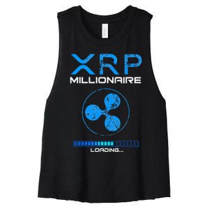 Xrp Crypto Millionaire Hodl Loading Ripple Token Women's Racerback Cropped Tank