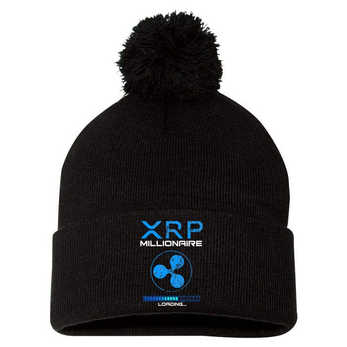 Xrp Crypto Millionaire Hodl Loading Ripple Token Pom Pom 12in Knit Beanie