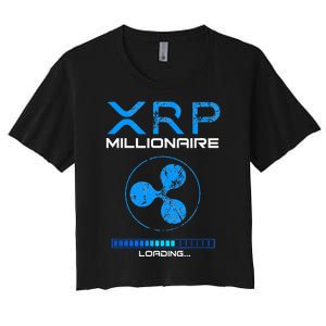 Xrp Crypto Millionaire Hodl Loading Ripple Token Women's Crop Top Tee