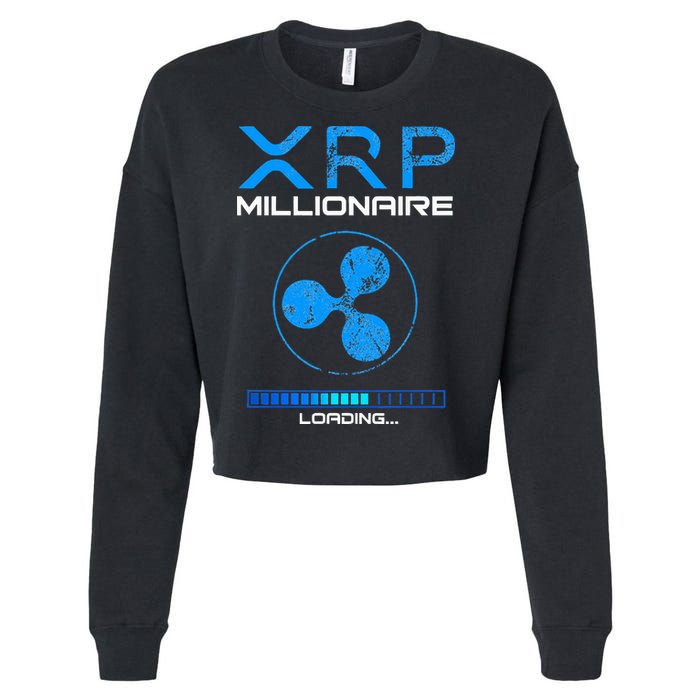 Xrp Crypto Millionaire Hodl Loading Ripple Token Cropped Pullover Crew