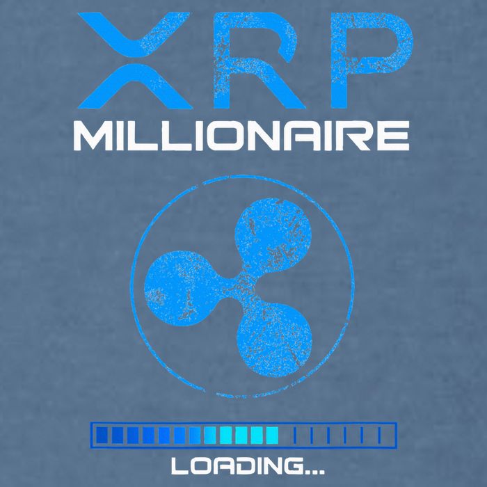 Xrp Crypto Millionaire Hodl Loading Ripple Token Garment-Dyed Sweatshirt