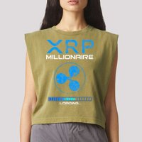 Xrp Crypto Millionaire Hodl Loading Ripple Token Garment-Dyed Women's Muscle Tee
