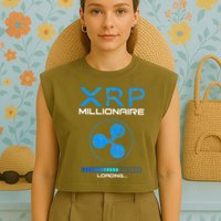 Xrp Crypto Millionaire Hodl Loading Ripple Token Garment-Dyed Women's Muscle Tee