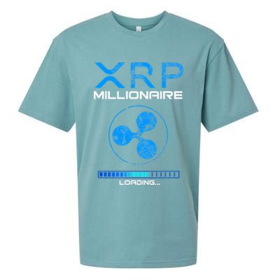 Xrp Crypto Millionaire Hodl Loading Ripple Token Sueded Cloud Jersey T-Shirt