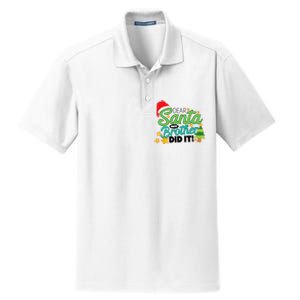 Xmas Christmas Pajama Dear Santa My Brother Did It Dry Zone Grid Polo