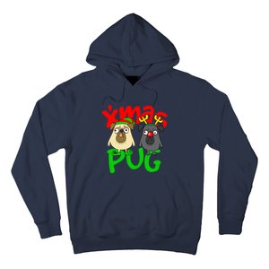 Xmas Christmas Pug Pugs Dog Lover Hoodie