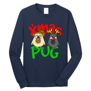 Xmas Christmas Pug Pugs Dog Lover Long Sleeve Shirt