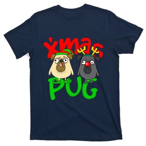 Xmas Christmas Pug Pugs Dog Lover T-Shirt