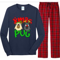 Xmas Christmas Pug Pugs Dog Lover Long Sleeve Pajama Set