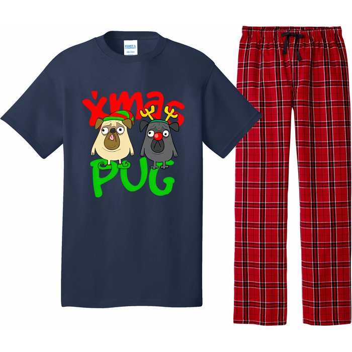 Xmas Christmas Pug Pugs Dog Lover Pajama Set