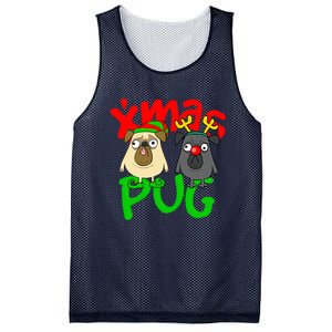 Xmas Christmas Pug Pugs Dog Lover Mesh Reversible Basketball Jersey Tank