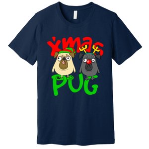 Xmas Christmas Pug Pugs Dog Lover Premium T-Shirt