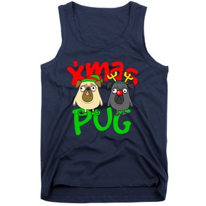 Xmas Christmas Pug Pugs Dog Lover Tank Top