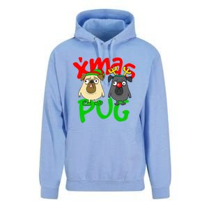 Xmas Christmas Pug Pugs Dog Lover Unisex Surf Hoodie