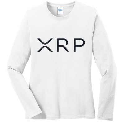 Xrp Coin Ripple Cryptocurrency Wallet Hodler To The Moon Ladies Long Sleeve Shirt
