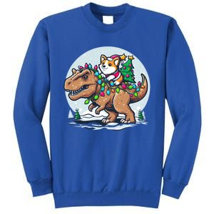 Xmas Corgi Riding Festive Trex Funny Christmas Great Gift Sweatshirt