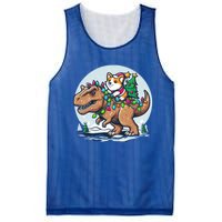 Xmas Corgi Riding Festive Trex Funny Christmas Great Gift Mesh Reversible Basketball Jersey Tank