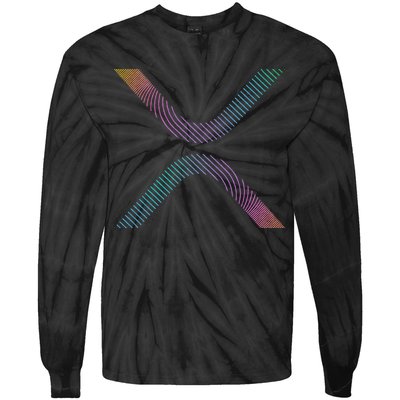 Xrp Coin Ripple Cryptocurrency Wallet Hodler To The Moon Tie-Dye Long Sleeve Shirt
