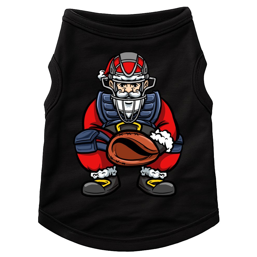 Xmas Catcher Santa Claus Christmas Baseball Gift Doggie Tank