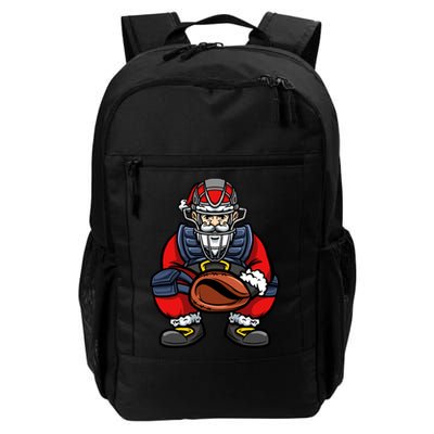 Xmas Catcher Santa Claus Christmas Baseball Gift Backpack