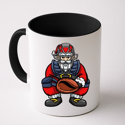 Xmas Catcher Santa Claus Christmas Baseball Gift Mug