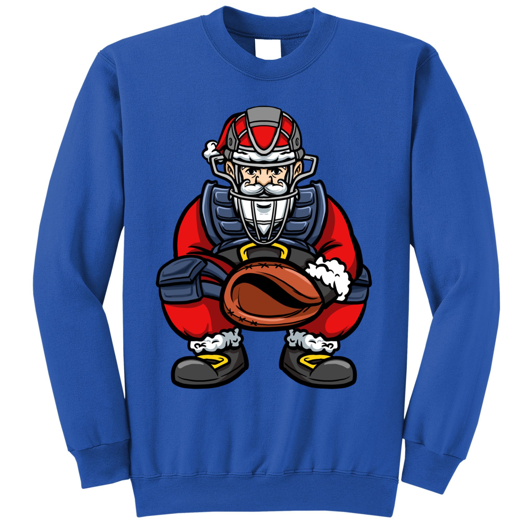 Xmas Catcher Santa Claus Christmas Baseball Gift Sweatshirt
