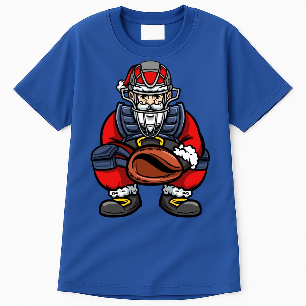 Xmas Catcher Santa Claus Christmas Baseball Gift Tall T-Shirt