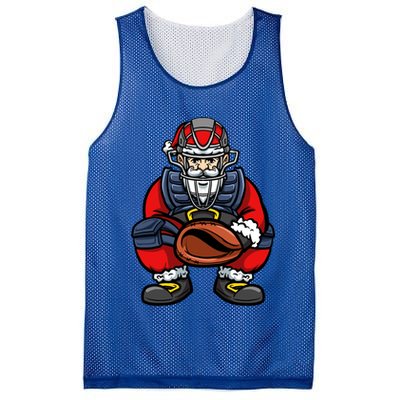 Xmas Catcher Santa Claus Christmas Baseball Gift Mesh Reversible Basketball Jersey Tank