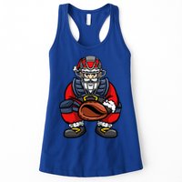 Xmas Catcher Santa Claus Christmas Baseball Gift Womens Tank Top