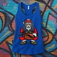 Xmas Catcher Santa Claus Christmas Baseball Gift Womens Tank Top