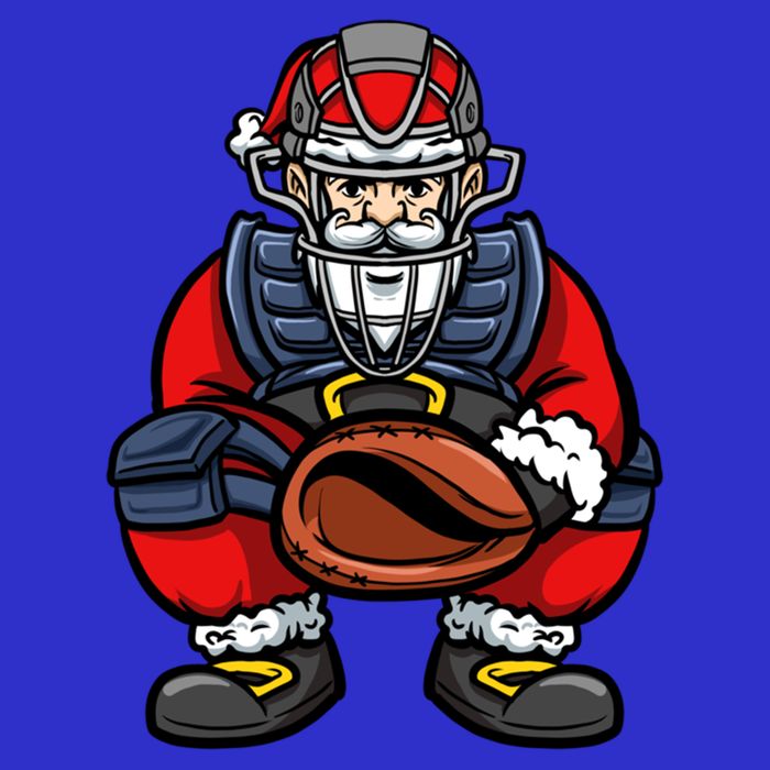 Xmas Catcher Santa Claus Christmas Baseball Gift Toddler T-Shirt