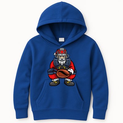 Xmas Catcher Santa Claus Christmas Baseball Gift Kids Hoodie