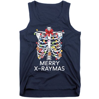 Xray Christmas Skeleton Medical Gingerbread Rib Cage Tank Top