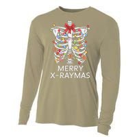 Xray Christmas Skeleton Medical Gingerbread Rib Cage Cooling Performance Long Sleeve Crew