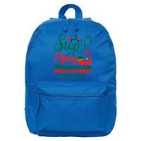 Xmas Christmas Stop Elfing Around Elf Gift 16 in Basic Backpack