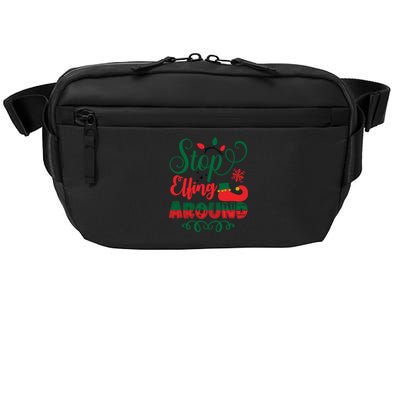 Xmas Christmas Stop Elfing Around Elf Gift Crossbody Pack