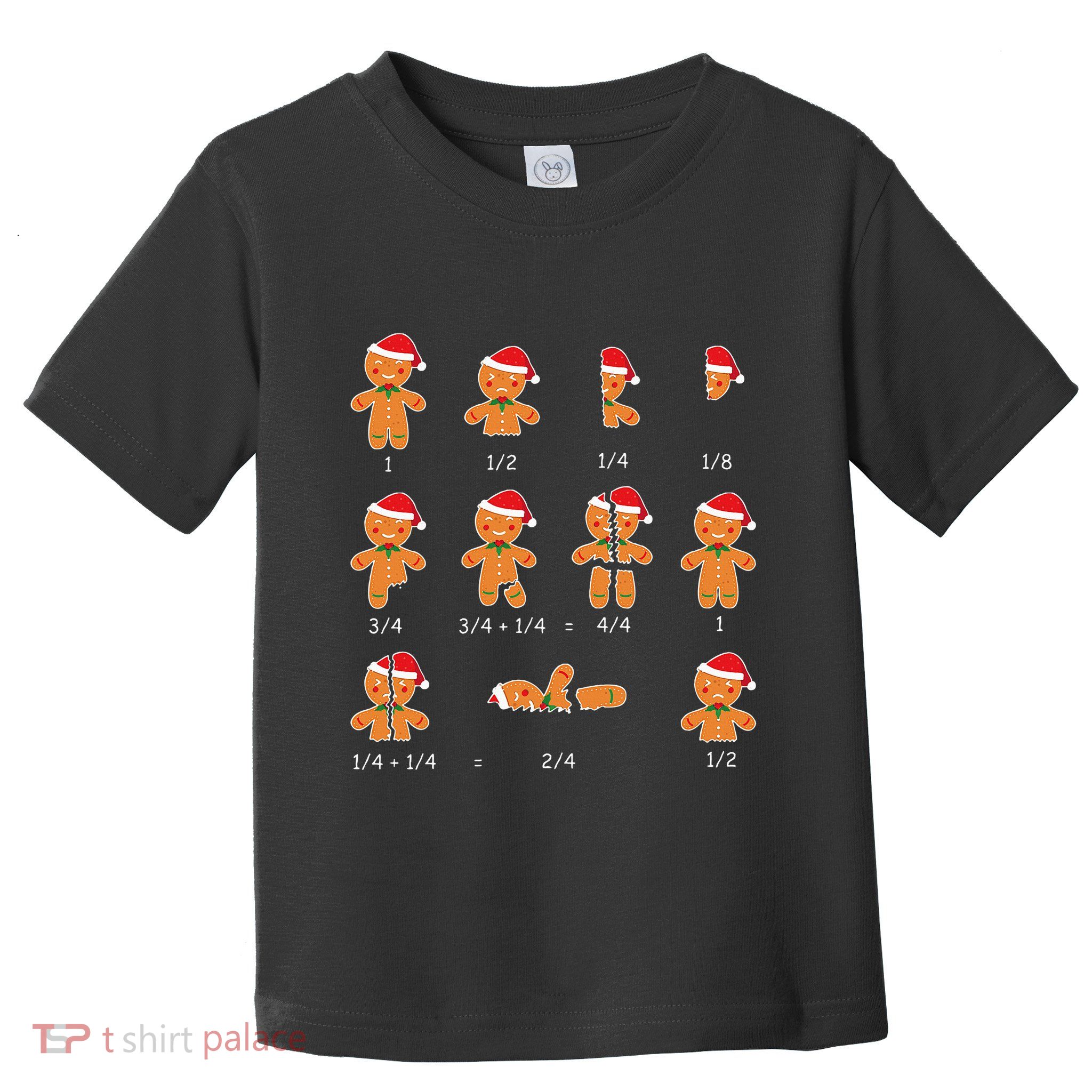 Xmas Cookies Santa Hat Fractions Math Teacher Christmas Toddler T-Shirt