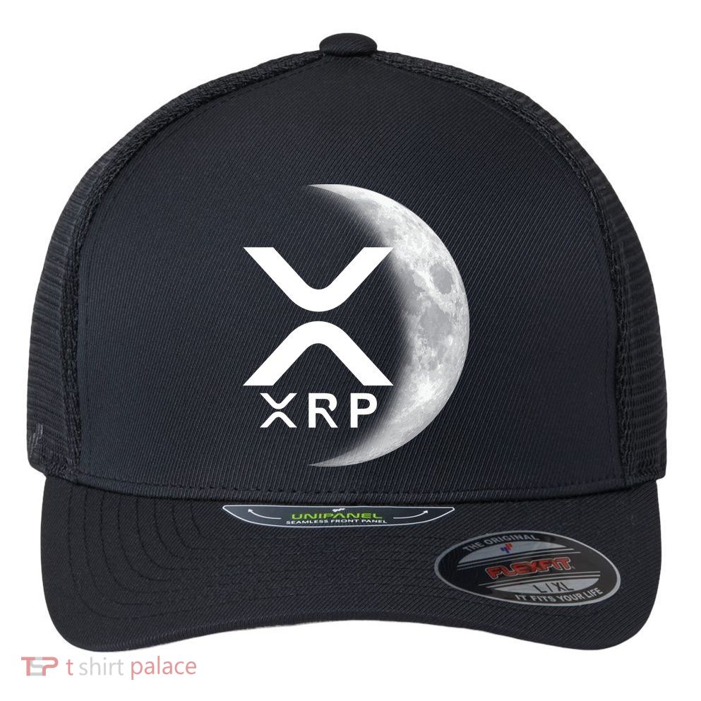XRP Cryptocurrency To The Moon Flexfit Unipanel Trucker Cap