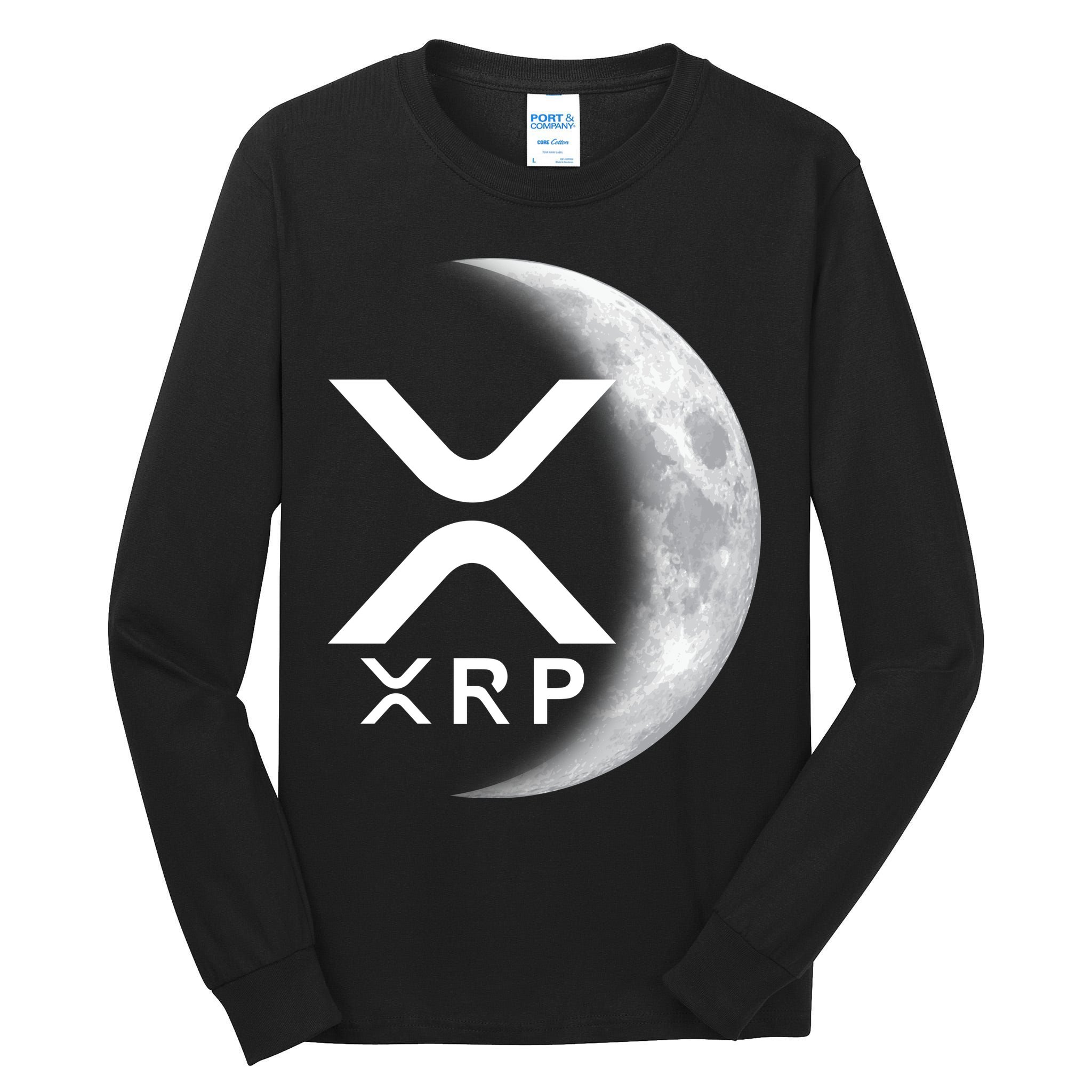 XRP Cryptocurrency To The Moon Tall Long Sleeve T-Shirt