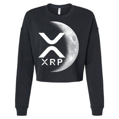 XRP Cryptocurrency To The Moon Cropped Pullover Crew