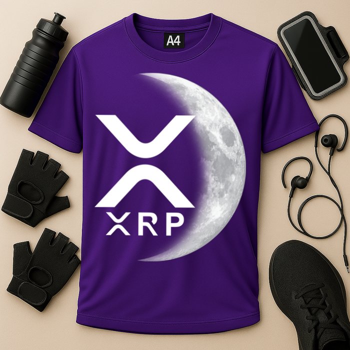 XRP Cryptocurrency To The Moon Performance Shirt